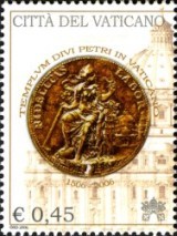 Timbre - La basilique Saint Pierre du Vatican 1506-2006. Medaille.