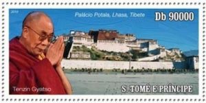 Timbre - Tenzin Gyatso 14ᵉ dalaï-lama.